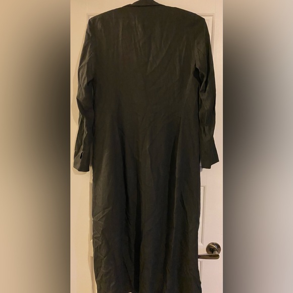 BNWT Zara medium EXTRA LONG WOOL BLEND COAT - Picture 5 of 11